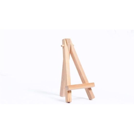 Lot De 2 Mini Chevalets En Bois - Pliables - Pour Photos, Cartes De Visite, Travaux Manuels - 18 X 24 Cm
