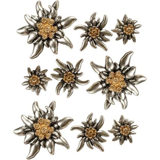 Broche Ancienne En Forme D'Edelweiss En Bakélite - Vintage, Occasion