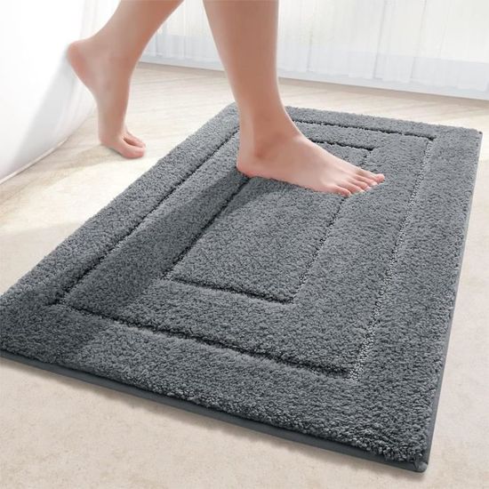 Tapis De Bain Homaxy 50x60cm - Antidérapant, Absorbant Et Design Marocain