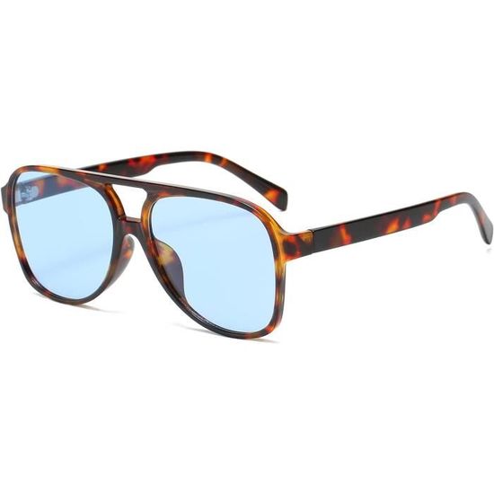 BouGPeng Lot De 10 Lunettes De Soleil Vintage Hippie Rectangulaires - 10 Styles Colorés