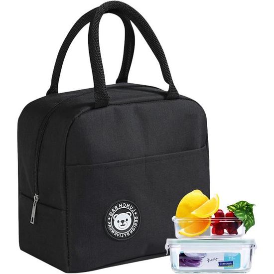 Sac à Déjeuner Isotherme Pour Femme - Motif Fraise - Rose - Pour Le Travail, Le Pique-nique, La Plage, Le Bureau