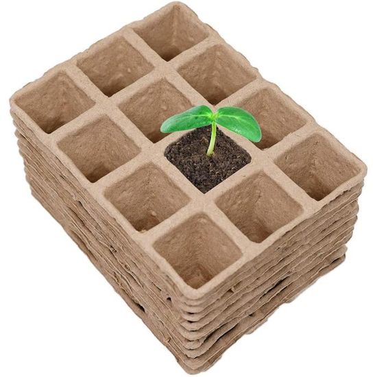100 Pots De Semis Biodégradables En Fibre + étiquettes - Jardinage écologique Facile - 8