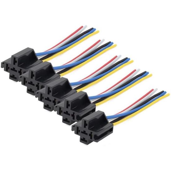 Faisceau Relais 5 Broches DC 12V – Longueur Câble 9,1 Cm – Pour Auto – Neuf