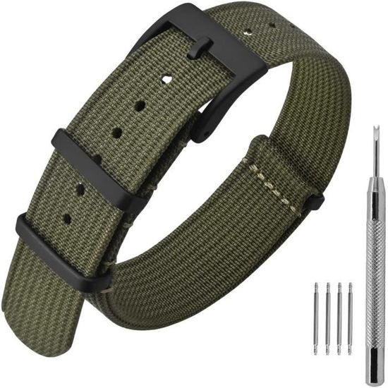 Bracelet de montre 8, 10, 12, 16 mm cuir celeste band boucle acier
