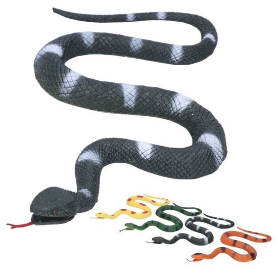 YEAMLTE Faux Serpent Realiste, Serpent en Caoutchouc Réaliste, Élastique Serpent De Simulation Jouet, pour Accessoires de Jardin pour Effrayer