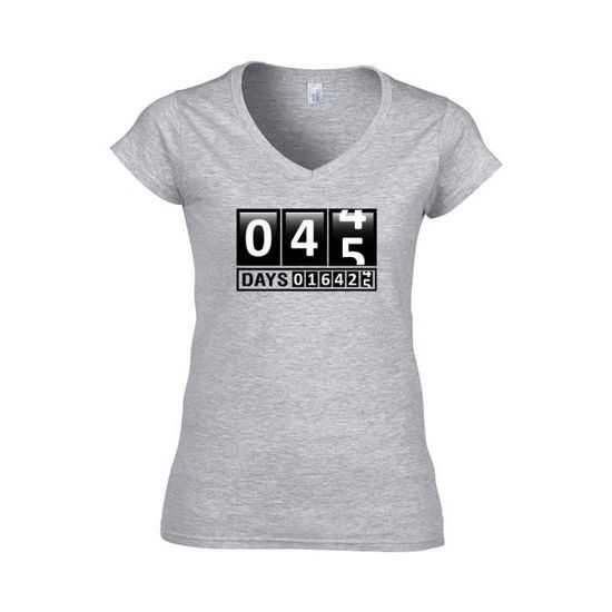 T Shirt Femme Col V Anniversaire Compteur 45 Ans Blanc M Blanc Achat Vente T Shirt Cdiscount T Shirt Femme Col V Anniversaire Compteur 45 Ans Blanc M Blanc Achat Vente T Shirt Cdiscount