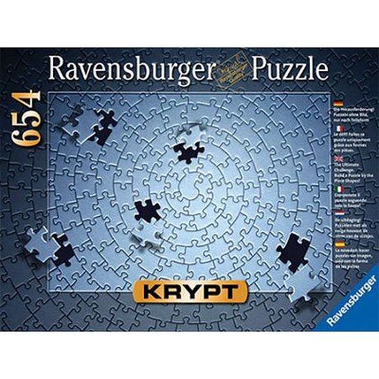 Puzzle 654 pièces - Ravensburger - Krypt argent - Pour enfants à partir de 10 ans - Dimensions 70 x 50 cm