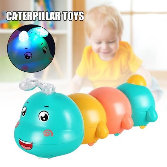Chenille Musicale Dansante Avec Lumières LED - Jouet éducatif 0-3 Ans - Évite Les Obstacles, Chargement USB - Plastique Sûr