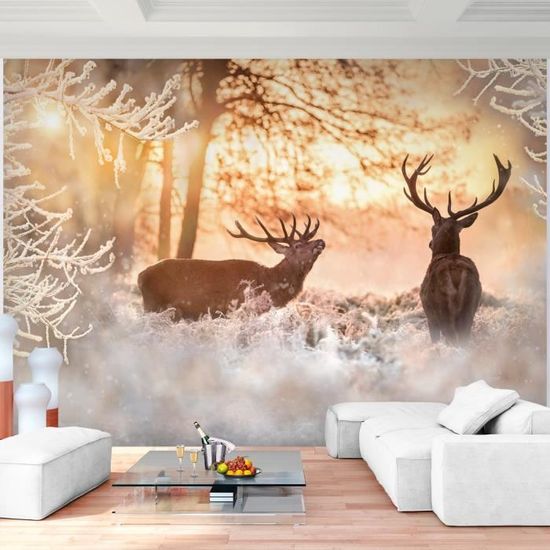 Tableau Forêt paysage 3 Parties Impression sur Toile intissee