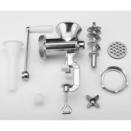 Hachoir à Viande Manuel Jiawu En Alliage Aluminium - Avec Lames Inox Pour Viande, Saucisses, Légumes - 3