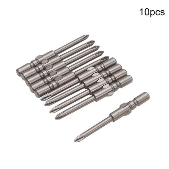 50mm PZ2 -lot de 10 embouts magnétiques à tige hexagonale, 50mm 127mm