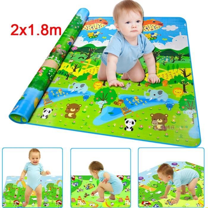 bébé Tapis Motif d'épaisseur bébé Ramper Mat bébé Ramper Pad / Jeu Mat Forêt