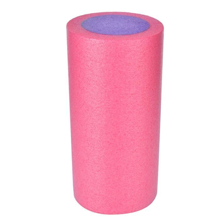 MEIHE Rouleau De Massage Epe Yoga Mousse Rouleau Muscle Soulager Équipement 30Cm / 11.8In (Extérieur Rose Intérieur Violet)