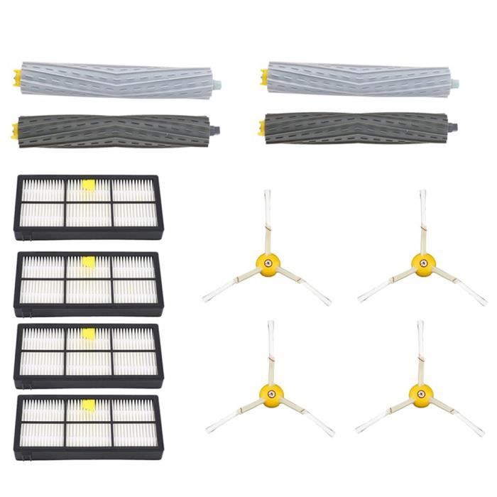 10pièces Kit de pièces de rechange de brosse principale de filtre latéral pour IRobot Roomba série 800-900