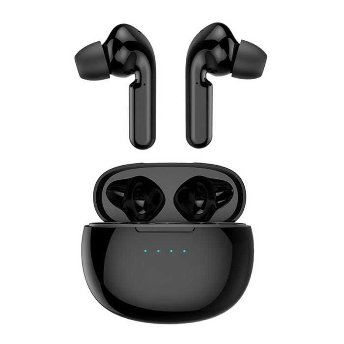 Écouteurs de sport sans fil avec étui de Charge Bluetooth V5.0 Noir