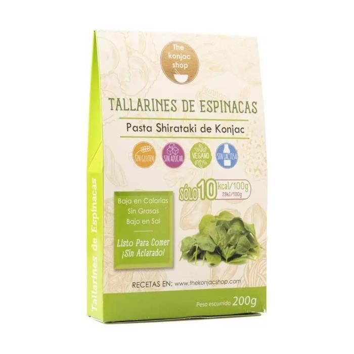 THE KONJAC SHOP - Nouilles aux épinards de konjac 200 g