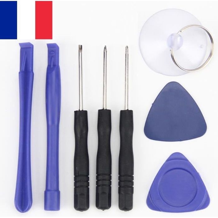 Kit d’outils de réparation pour téléphone tablette 8 en 1 Ouverture iPhone iPad