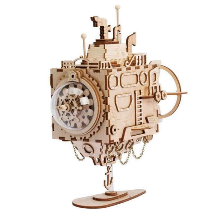 (NO4)ventilateur rotatif en bois bricolage Steampunk modèle Kits de construction assemblage jouet cadeau pour enfants adulte