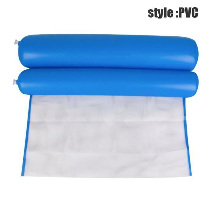 Nflatable Lit Gonflable Matelas Pliable Piscine de chaise Extérieure Lit Flottant Côté Mer Loisirs Détendre Hamac -Bleu
