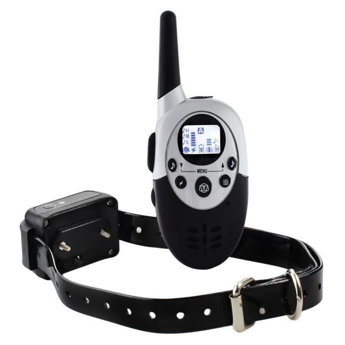 Tera M86 collier de dressage de chien porté de 1000 mètres électrique rechargeable étanche télécommandé sans fil avec LCD é FR95226