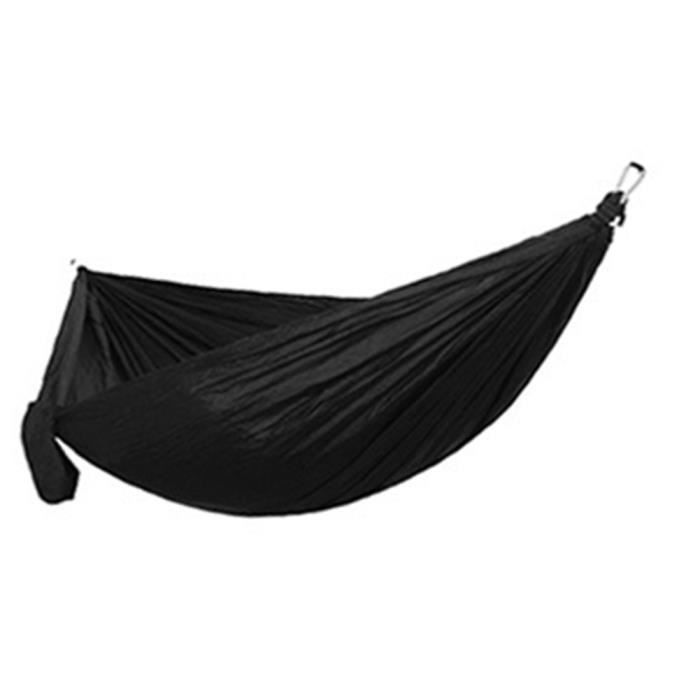 Lit de sommeil de survie de voyage de voyage de randonnée adulte adulte de hamac simple double Noir 270 * 140