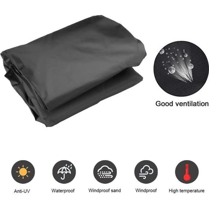Housse de Table de Tennis - Couverture pour Table de ping Pong 165x70x185cm Noir