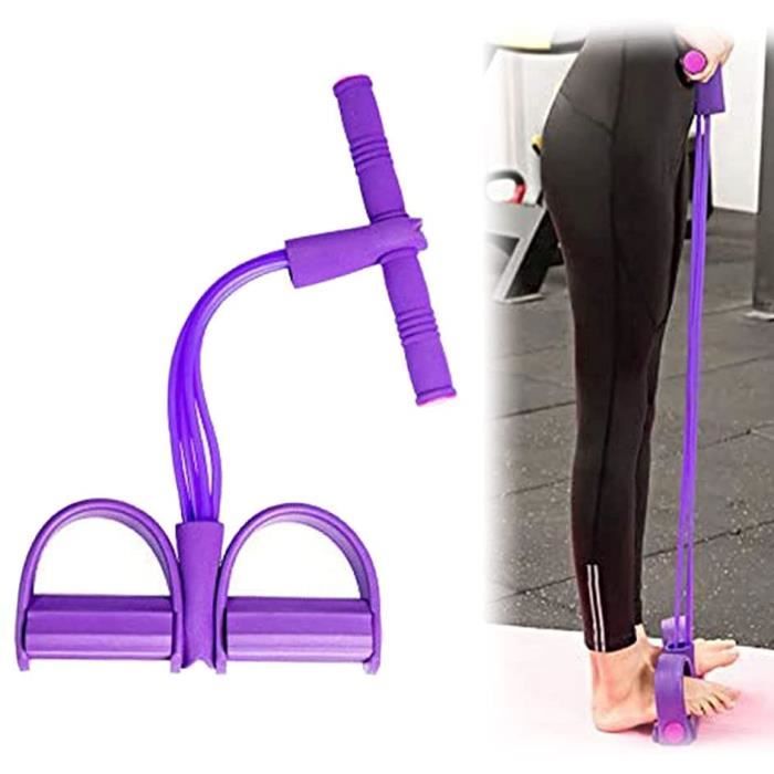 Bande de RéSistance à La PéDale, 4 Tubes, Corde de Traction éLastique pour Abdominaux, Tendeur de PéDale, Multifonctionnel, Cor343