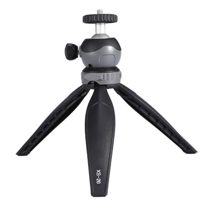 Mini trépied de table, trépied antidérapant de table avec rotule rotative amovible à 360 °, vis 1/4 pouce, pour appareil photo