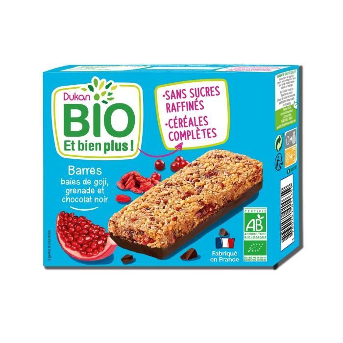 DUKAN Barres Bio gogi grenade et chocolat au lait - 120 g