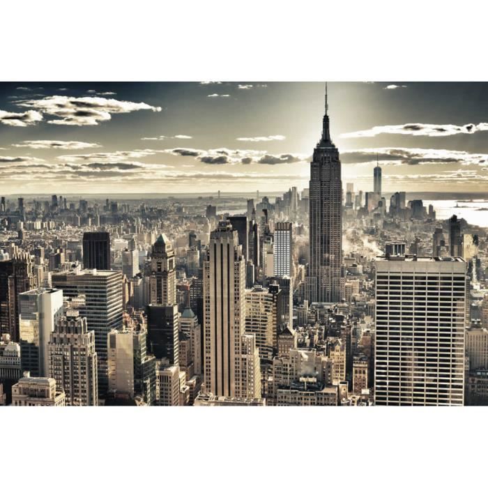Poster Affiche New York Manhattan Empire State Building Ville Gratte Ciel 31cm x 47cm