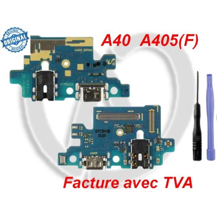 Pour Samsung Galaxy A40 A405(F) Platine connecteur de charge Alimentation USB Prise Audio Jack et Micro- Tactil Est