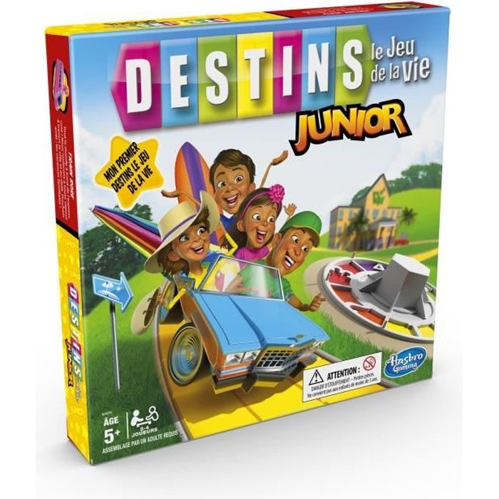 Jeu Destins - Hasbro Gaming - Le jeu de la vie Junior - pour enfants - à partir de 5 ans