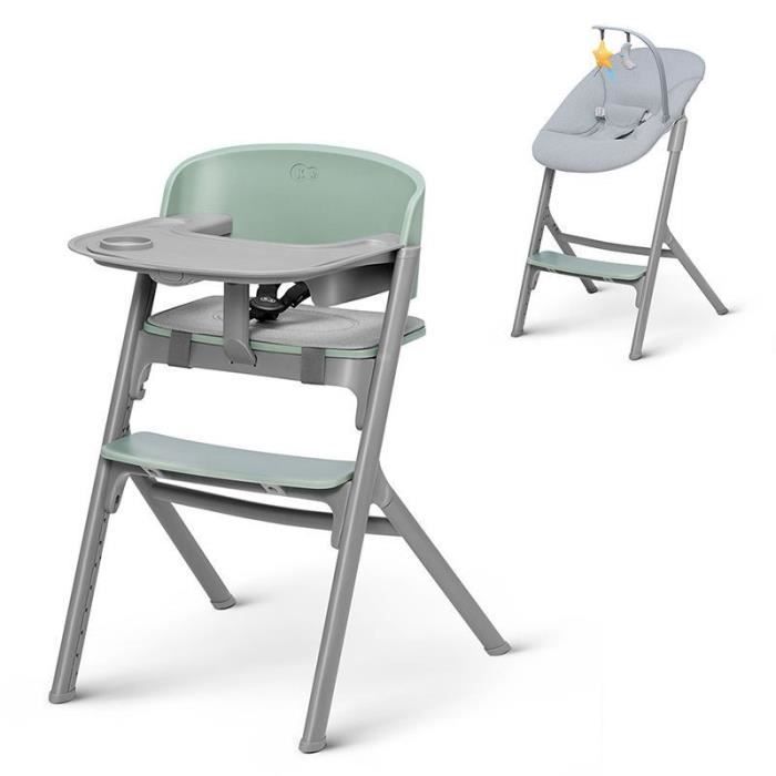 Chaise haute 4 en 1 Kinderkraft Livy + Transat Calmee Olive green