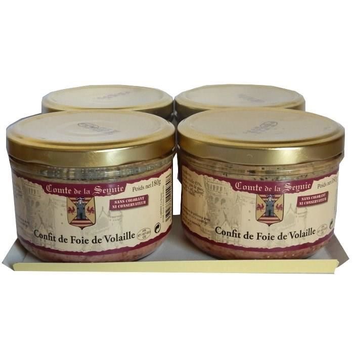 Lot de 4 Confits de Volaille 180g - Comte de la SEYNIE