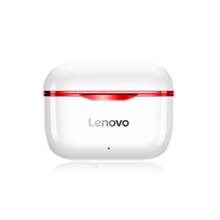 Écouteurs Lenovo LP1 TWS Véritable casque sans fil BT Écouteurs de sport intra-auriculaires IPX4 Casque étanche rouge