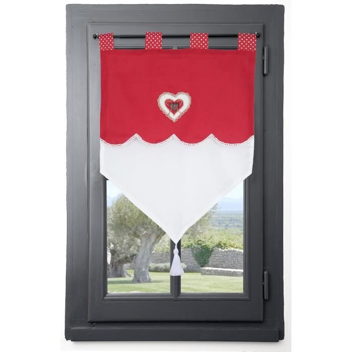 Brise Bise 60x90 cm Lyna rouge 100% coton 60 x 90 Rouge