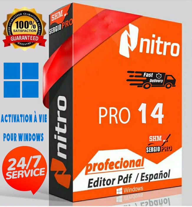 Nitro PDF Pro 14 Enterprise version complete multilingue pour windows - LICENCE A VIE & LIVRAISON RAPIDE