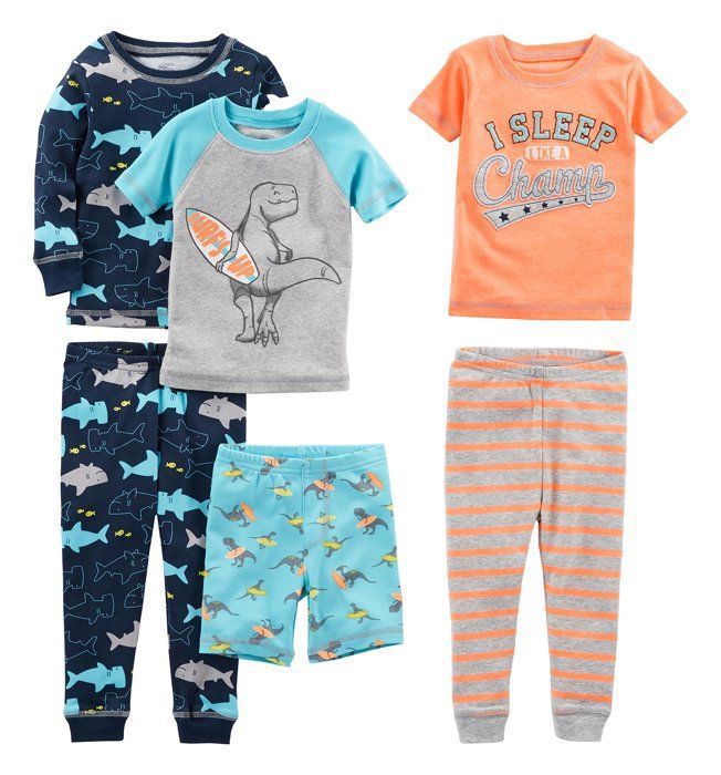 Simple Joys By Carter's - Pyjama Bébé Garçon Lot De 3 - 100% Coton - Manches Courtes/longues - Confort Et Sécurité