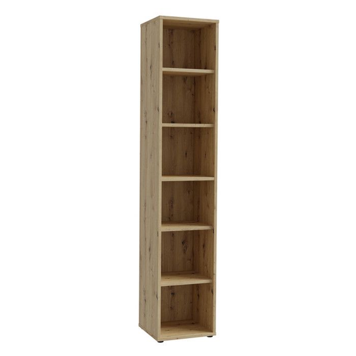 Colonne étagère H. 227 cm 6 cases décor chêne rustique - MANOLO Meubletmoi Colonne étagère H. 227 cm 6 cases décor chêne rustique - MANOLO Meubletmoi
