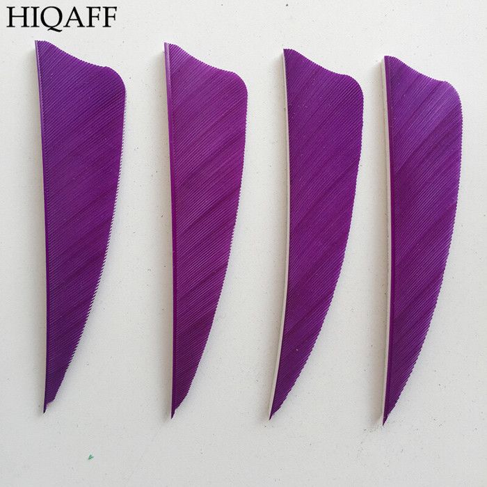 Lot De 50 Plumes Naturelles Pour Flèches - 10,2 Cm Ailes Droites - Parfaites Pour Tir à L'Arc Et DIY
