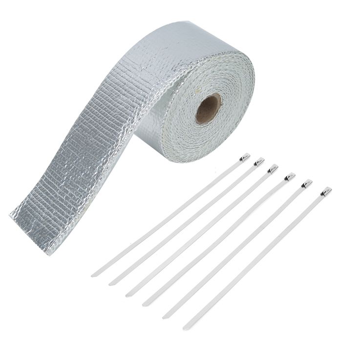 Tissu d'isolation thermique argenté pour tuyau d'échappement de voiture — free download