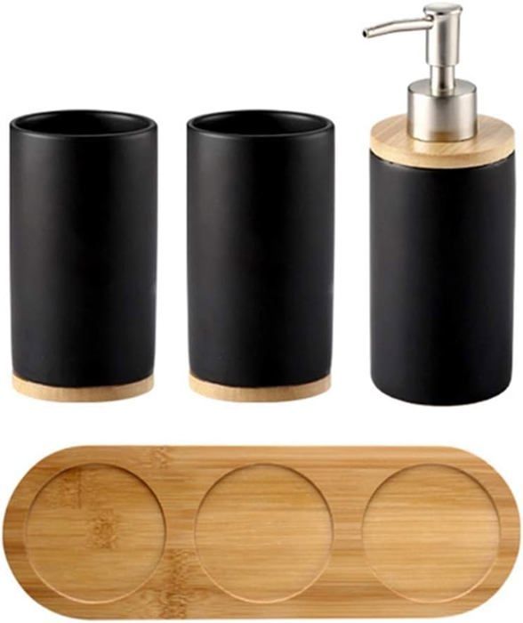 Ensemble D'accessoires De Salle De Bain Violet, Distributeur De Savon, Porte -savon, Porte-brosse à Dents, Gobelet, Brosse WC Et Support, Ensemble Complet D'accessoires De Salle De Bain En Acrylique