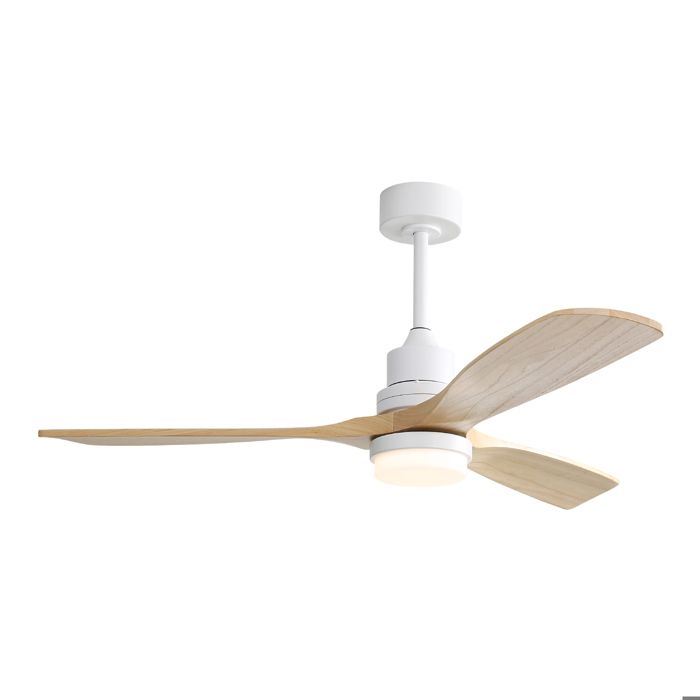 Ventilateur de plafond de 52 pouces avec lumière LED dimmable télécommande à 6 vitesses moteur réversible à courant continu à 3 - Rejimenez2025