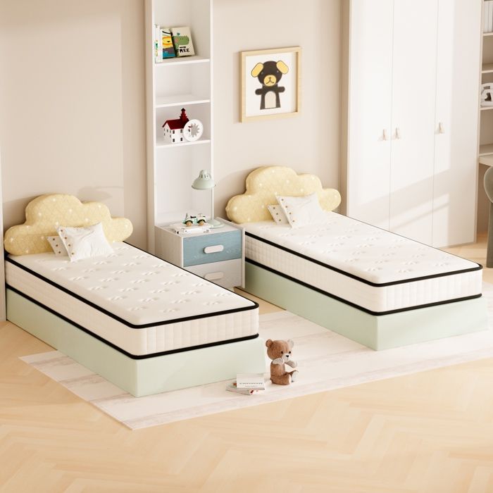 Lot de 2 Matelas 90x190 cmTUNCCO® Matelas Memoire de FormeMatelas Ergonomique Épaisseur epaisseur 16 cm
