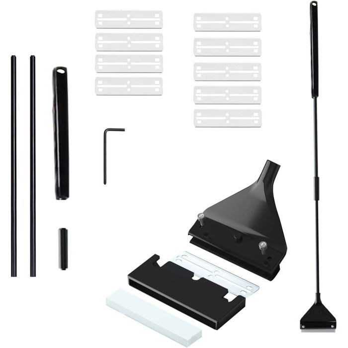 Grattoir à algues - Nettoyeur dalgues pour aquarium - 62 cm - 10 lames de rechange