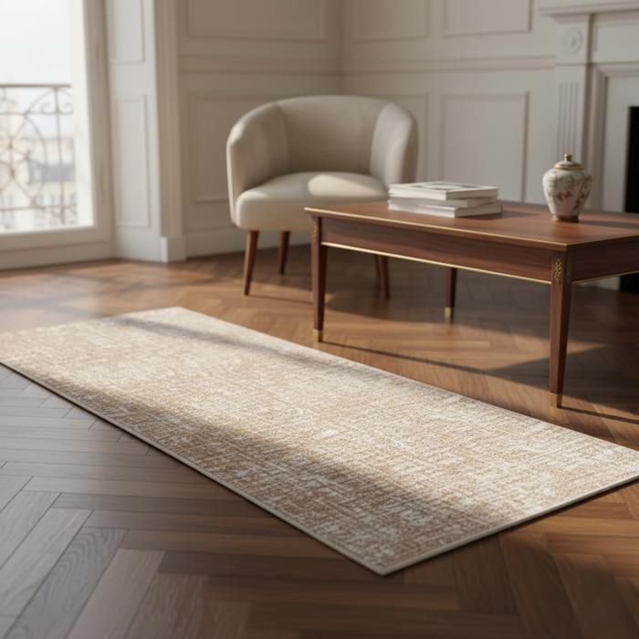 Tapis couloir Tessaro style et confort à chaque espace de vie Beige 80 x 200 cm