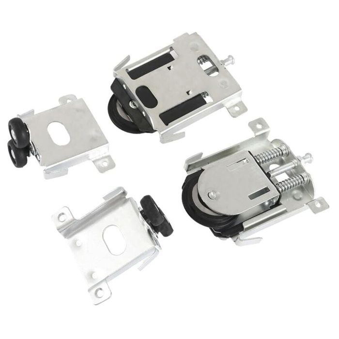 2 roulettes porte coulissante placard amortisseur argent