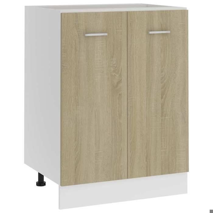 Spring Sale®Support pour cuisine JMS - Meuble bas/Étagère de cuisine - Lyon Chêne Sonoma 60x46x815cm - Bois dingénierie 385760