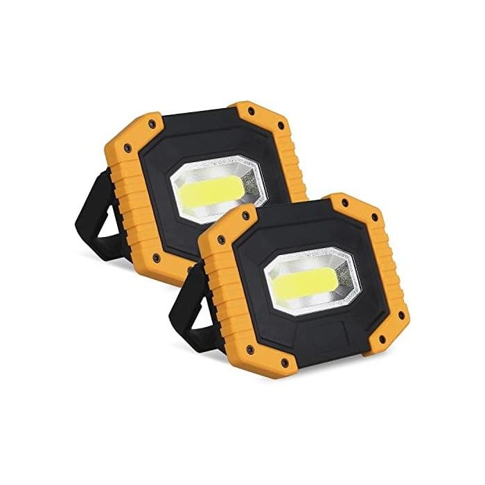 Projecteur LED Rechargeable 30W 2000LM Projecteur LED Chantier Portable 5200mAh Lampe Chantier Batterie Lumière 30W SPOT EXTERIEUR