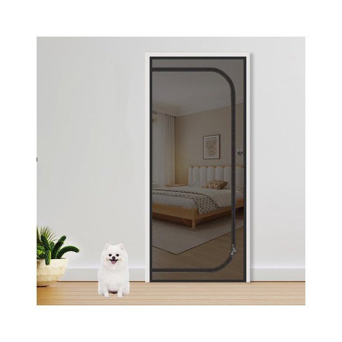 Porte moustiquaire renforcée pour chat-anti-moustiques et adaptée aux petits chiens-80 x 210 cm-noir